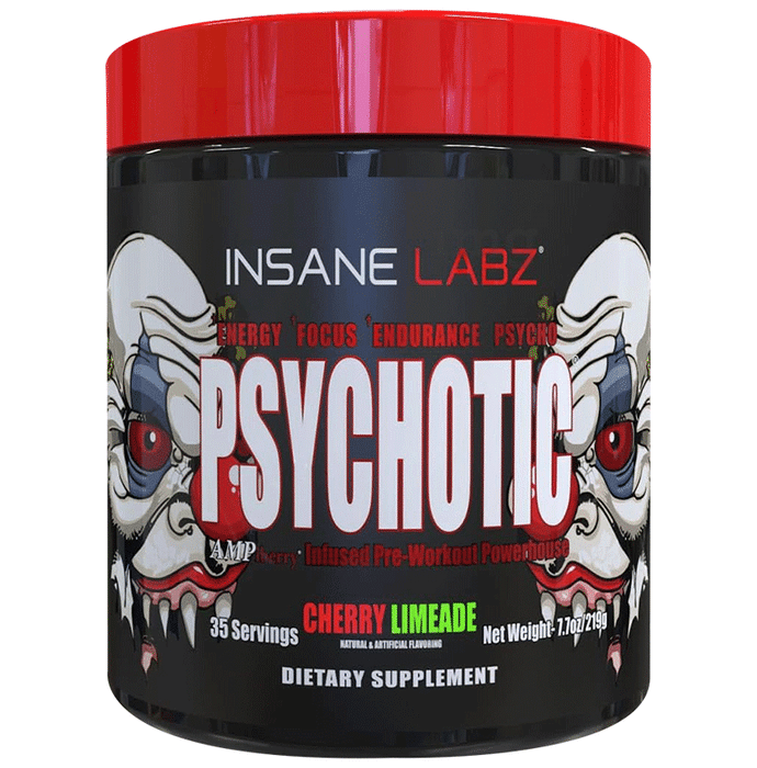 Insane Labz Psychotic Infused Pre-Workout Power House Powder Cherry Limeade