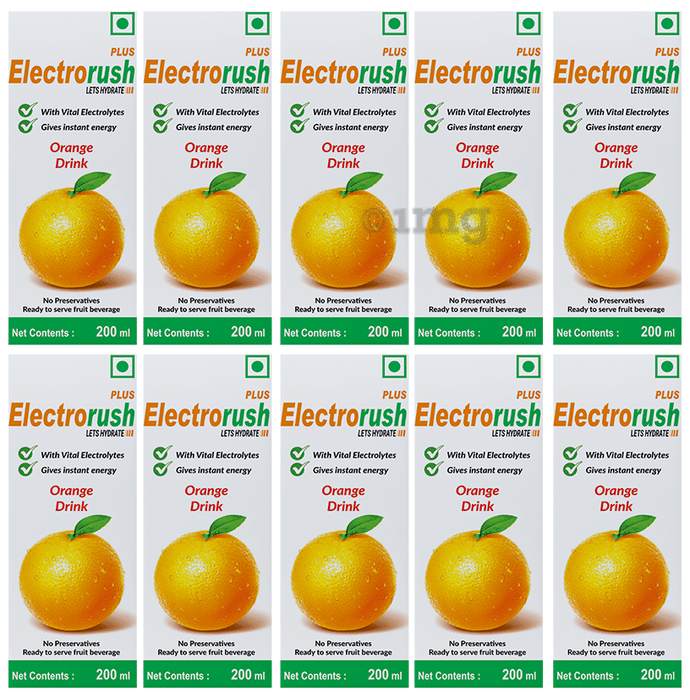 Electrorush Plus Drink Pack (200ml Each) Orange
