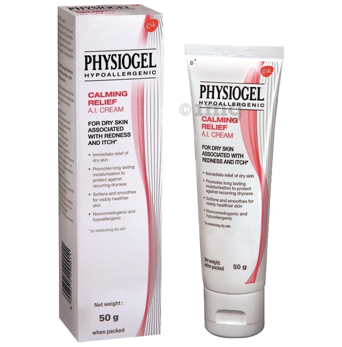 Physiogel Hypoallergenic Calming Relief A.I. Cream | For Dry Skin Associated with Redness & Itch