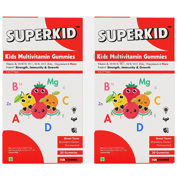 Superkid Kids Multivitamin Gummies (30 Each) Strawberry