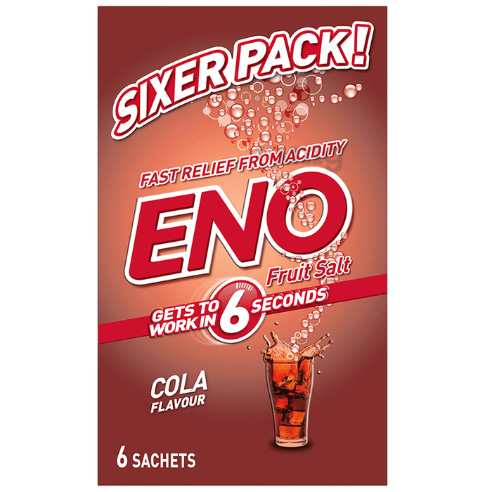 Eno Fruit Salt Sachet | Ayurvedic Acidity Relief Formula (5gm Each) | Flavour Cola
