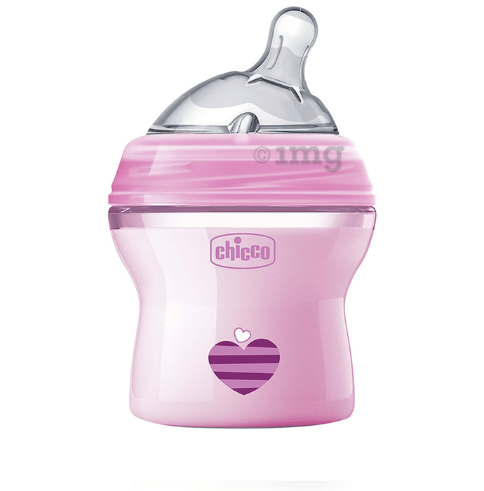 Chicco Natural Feeling 0M+ Feeding Bottle Pink