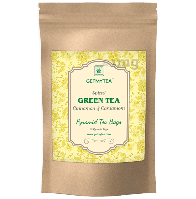 Getmytea Spiced Green Tea Cinnamon & Cardamom Pyramid Tea Bag (2gm Each)