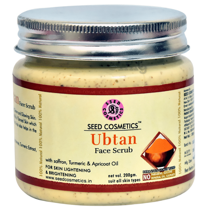 Seed Cosmetics Ubtan Face Scrub with Saffron Turmeric and Apricoat Oil