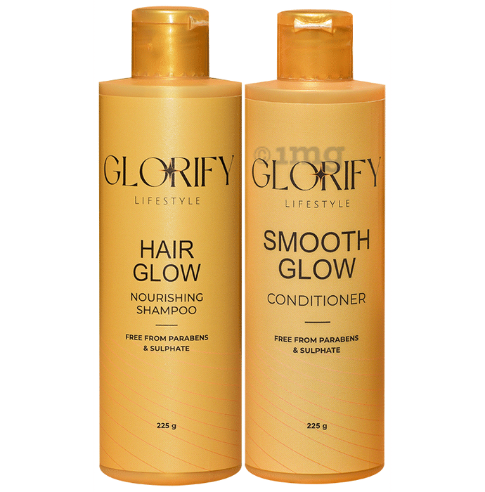 Glorify Lifestyle Combo Pack of Hair Glow Nourishing Shampoo & Smooth Glow Conditioner (225gm Each)