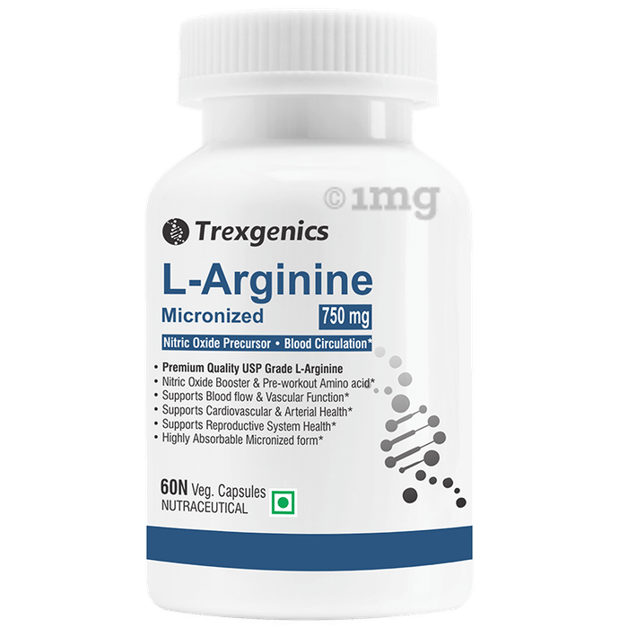 Trexgenics L-Arginine Micronized 750mg Veg Capsule