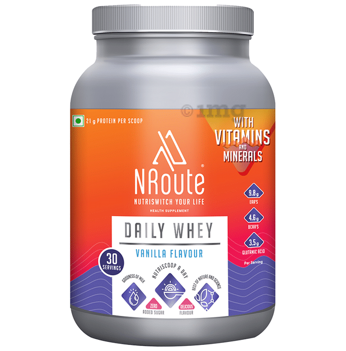 Nroute Daily Whey Protein Powder Vanilla