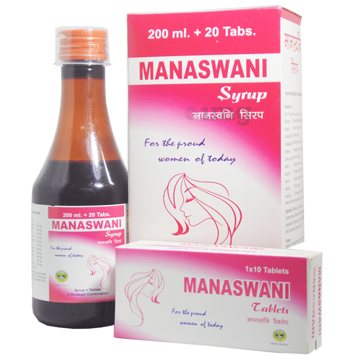 Alsence Combo Pack of Manaswami Syrup 200ml and Manaswami Tablet 20