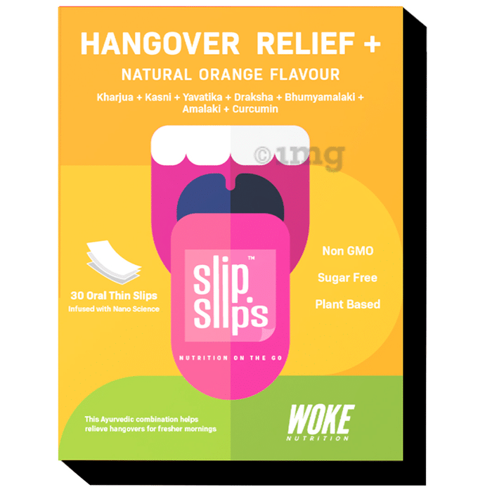 Slip Slip's Hangover Relief + Oral Strips with Natural Extracts Natural Orange