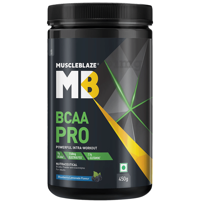 MuscleBlaze Blueberry Lemonade | BCAA Pro Powerful Intra-Workout | With Electrolytes | For Energy, Faster Recovery & Hydration