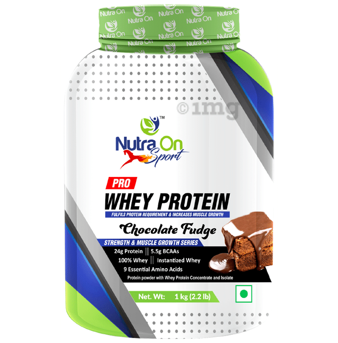 Nutra On Sport Pro Whey Protein Powder Chocolate Fudge