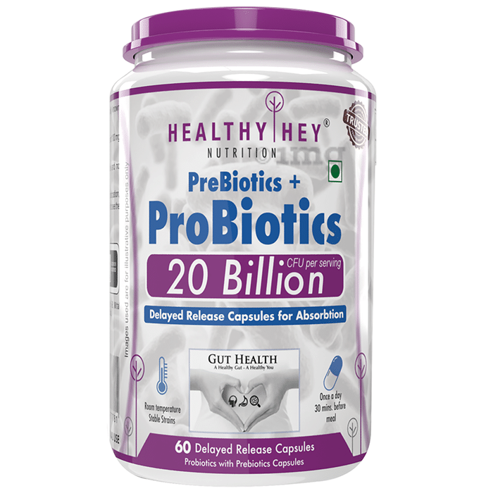 HealthyHey PreBiotics + ProBiotics Delayed Release Capsule