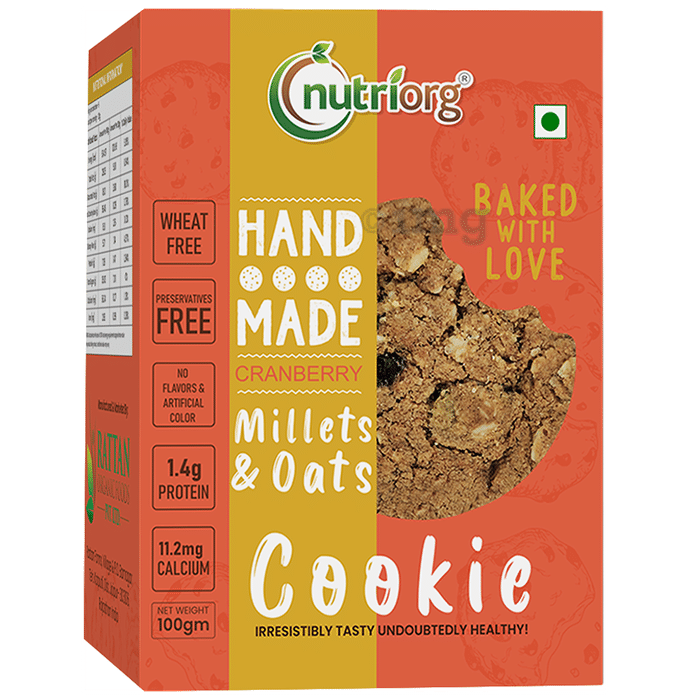 Nutriorg Cranberry Oats & Millets Cookie