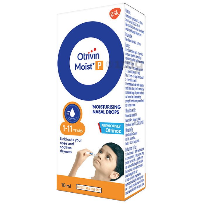 Otrivin Moisturising Paediatric Nasal Drops | For Blocked Nose & Dryness