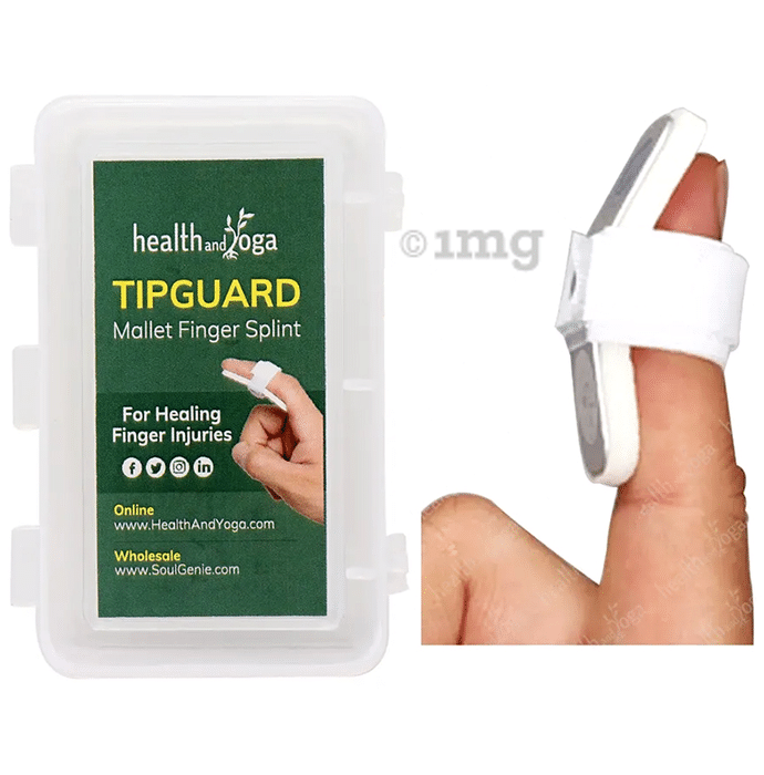 HealthAndYoga TipGuard Mallet Finger Splint White
