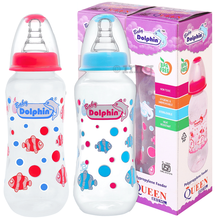 Baby Dolphin Polypropylene Feeder Queen (250ml Each) BPA Free
