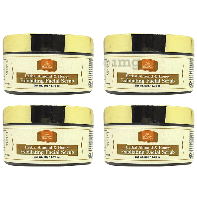 Khadi Pure  Herbal Almond & Honey Exfoliating Facial Scrub (50gm Each)