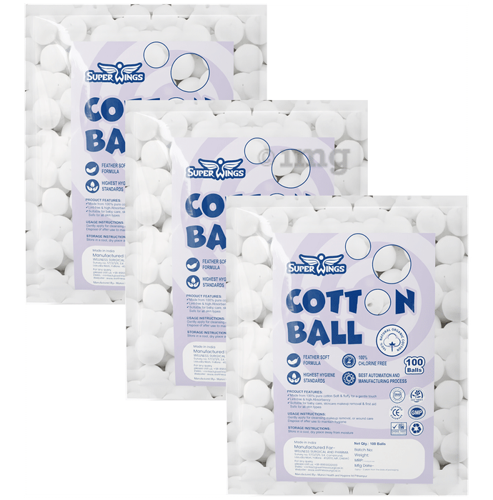 Superwings Cotton balls (100 Each)