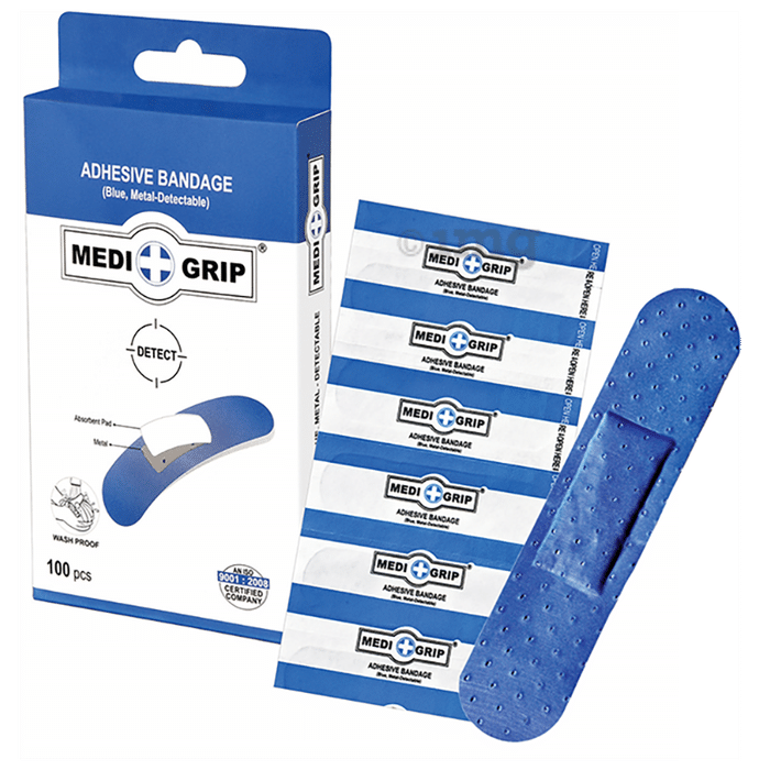 Medigrip Metal-Detectable Adhesive Bandage Blue