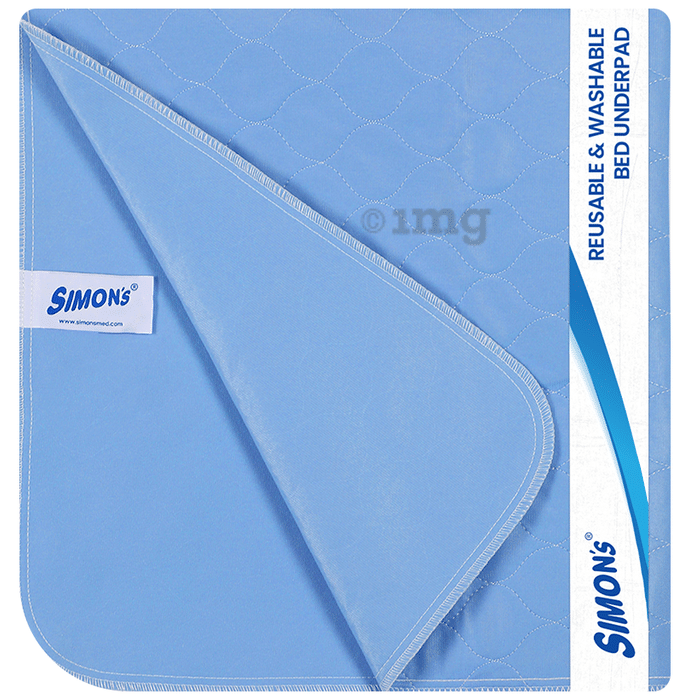 Simon's Reusable & Washable Bed Underpad Classic Blue 37cm