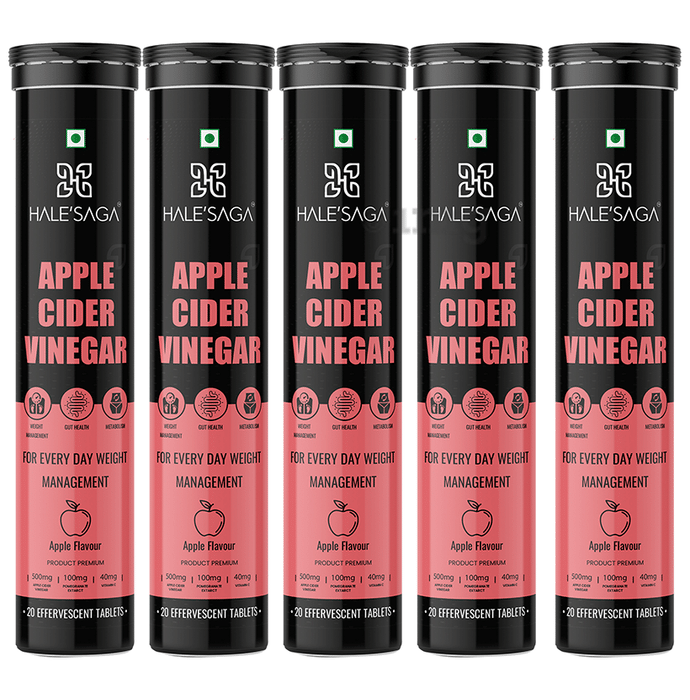 Halesaga Apple Cider Vinegar Effervescent Tablet (20 Each) Apple