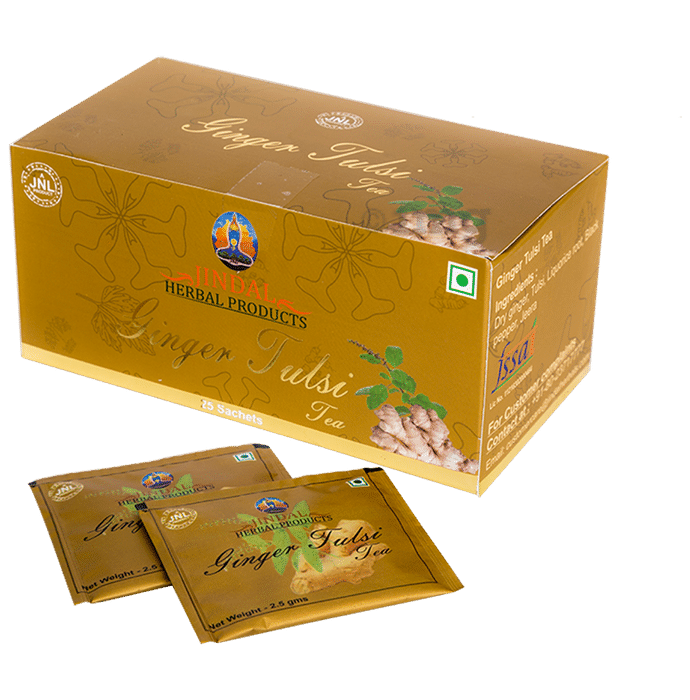 Jindal Herbal Ginger Tulsi Tea (25 Sachets)