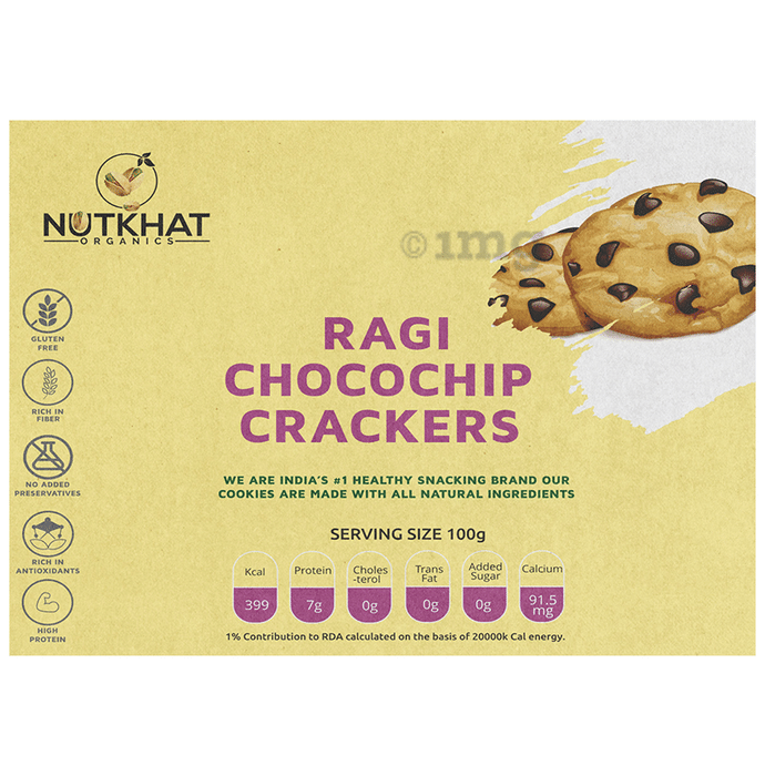 Nutkhat Organics Ragi Chocochip Crackers