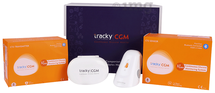 Tracky CGM New User Welcome Kit | No Fingersticks | Automatic App Sync Every 3 Minutes