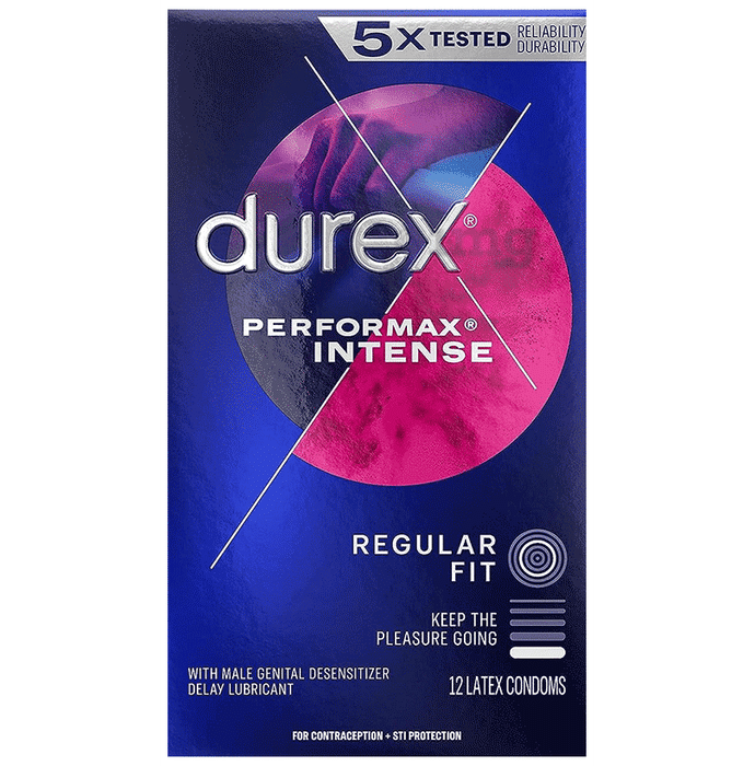Durex Perfomax Instense Regular Fit Latex Condom Regular