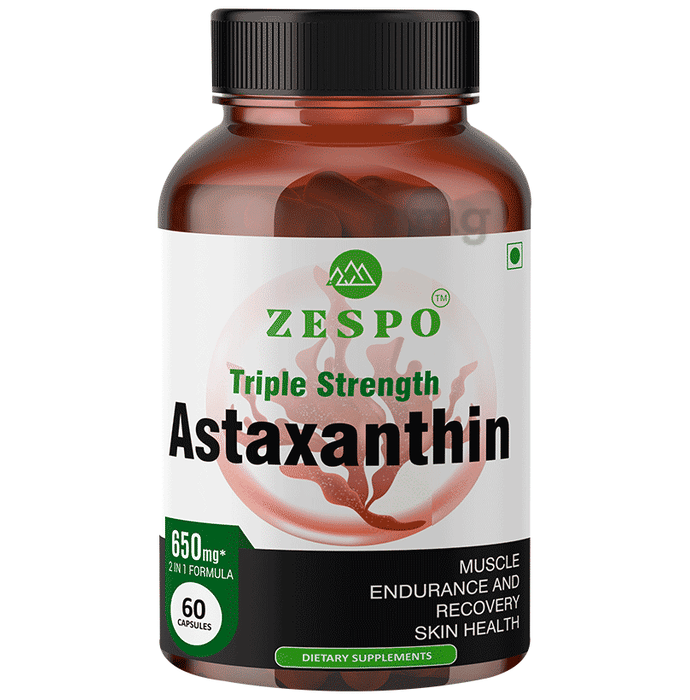 Zespo Triple Strenght Astaxanthin 650mg Capsule Buy bottle of 60.0