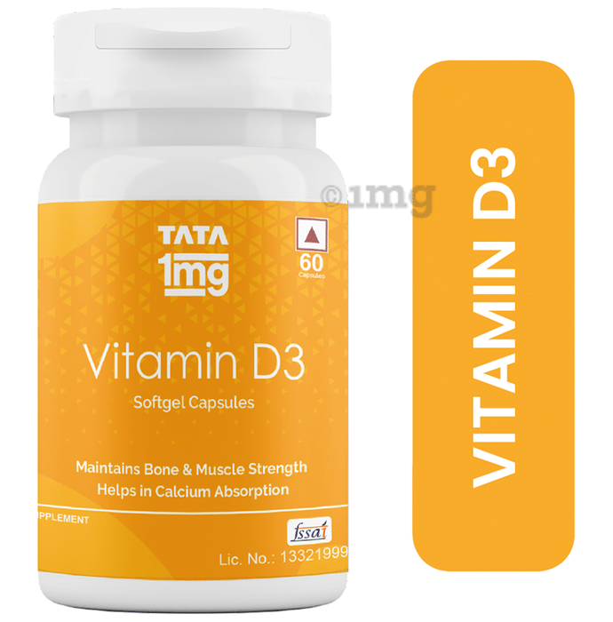Tata 1mg Vitamin D3 Capsule