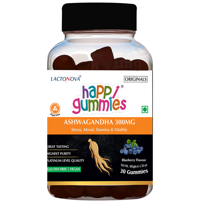 Lactonova Happi Gummies Ashwagandha | Flavour | Blueberry Gluten Free