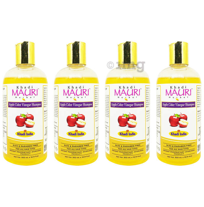Khadi Mauri Herbal Apple Cider Vinegar Shampoo (300ml Each)