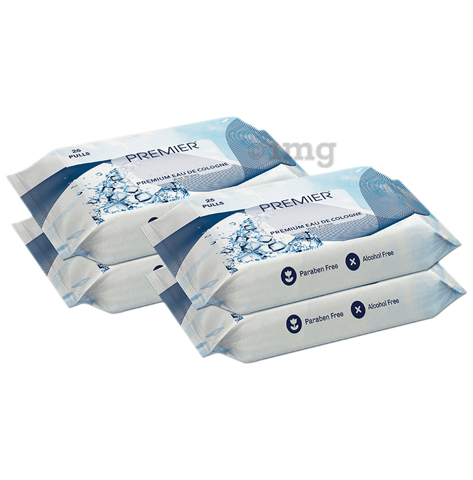 Premier Tissues Wet Wipe (25 Each) Premium Eu de cologne