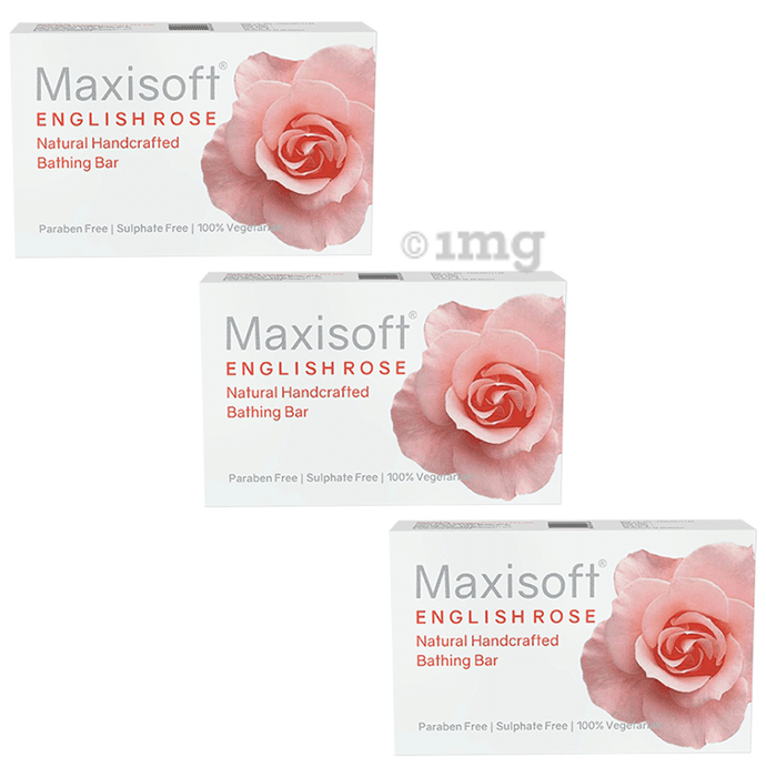 Maxisoft English Rose Bathing Bar (75gm Each)