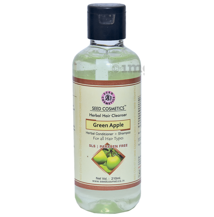 Seed Cosmetics Herbal Hair Cleanser SLS & Paraben Free Green Apple