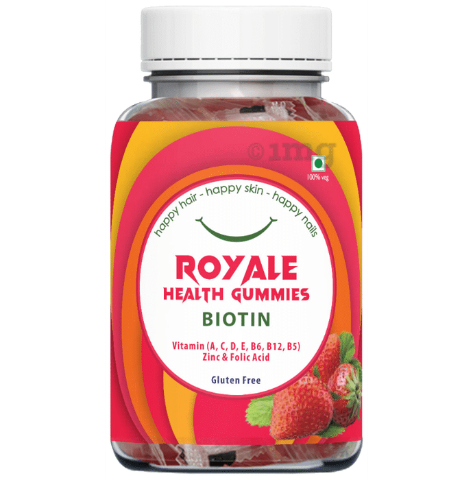 Royale Health Gummies Biotin Gummy Strawberry Gluten Free