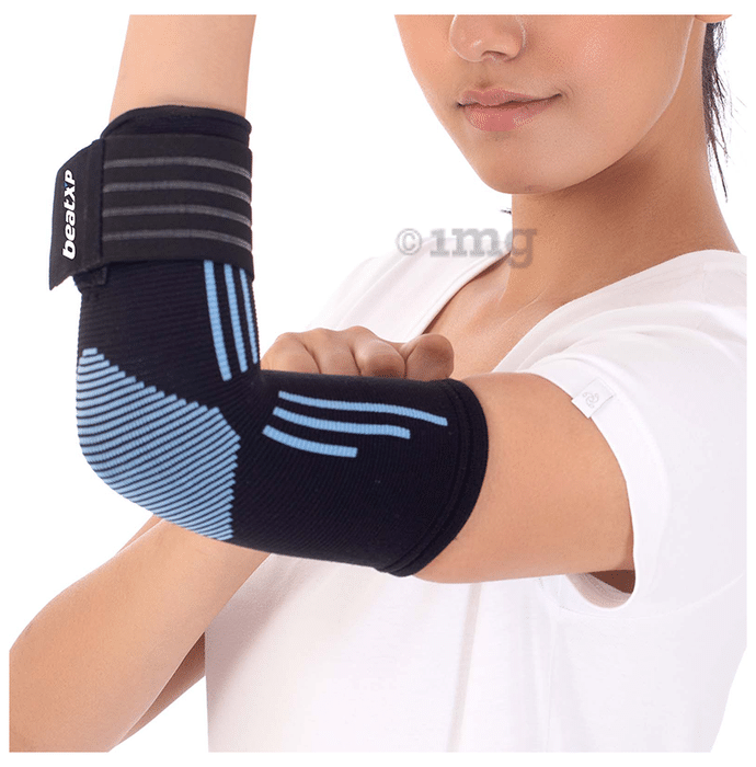 beatXP Elbow Support for Gym (1 Pair) XL Blue