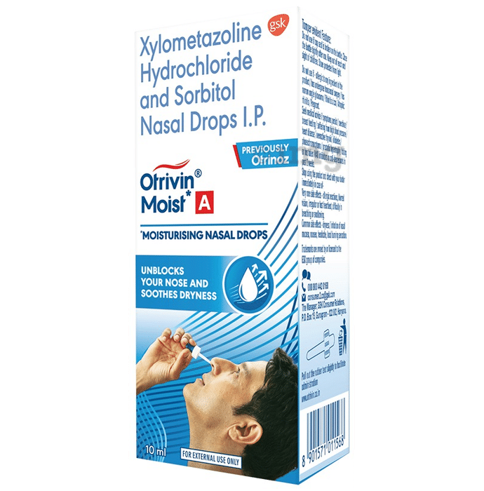 Otrivin Moist A Moisturising Nasal Drops | For Blocked Nose & Dryness