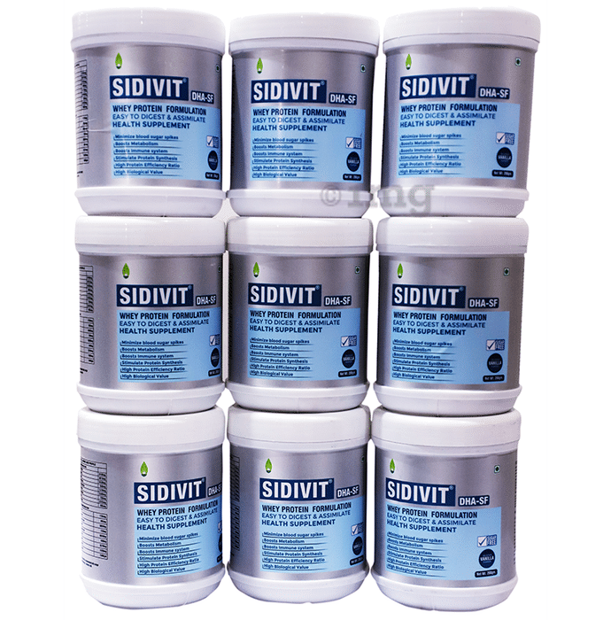 Sidivit DHA-SF Whey Protein Powder (200gm Each) Vanilla