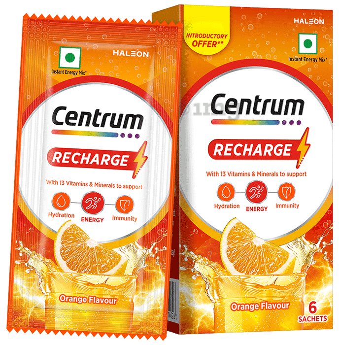 Centrum Recharge Instant Energy Mix Sachet (5gm Each) Orange