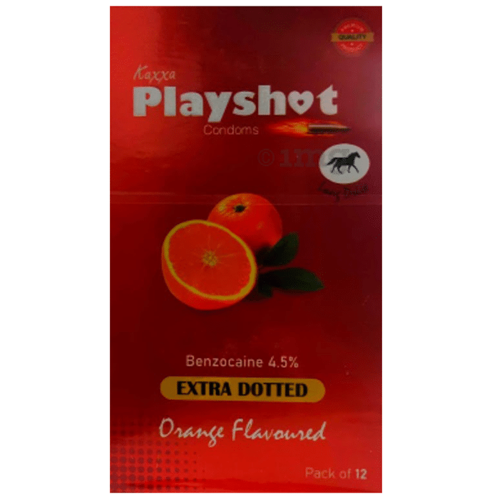 Kaxxa Playshot Extra Dotted Condom Orange