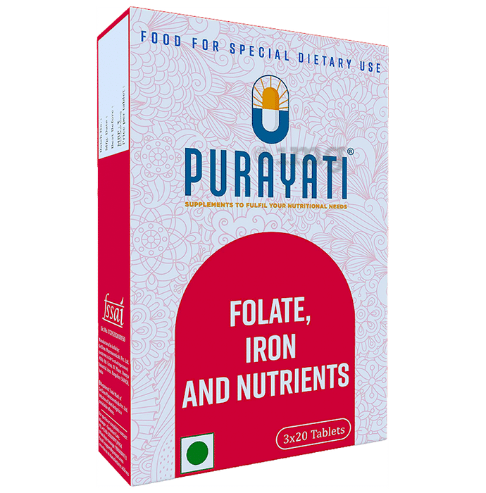 Purayati Folate, Iron and Nutrient Tablet