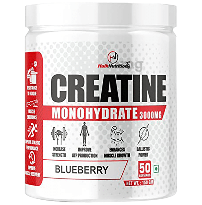 Hulk Nutrition Creatine Monohydrate Powder Blueberry