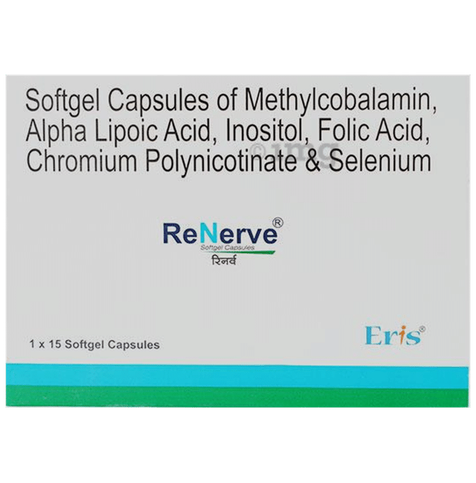 Renerve Softgel Capsule with Methylcobalamin, ALA, Chromium, Folic Acid & Selenium