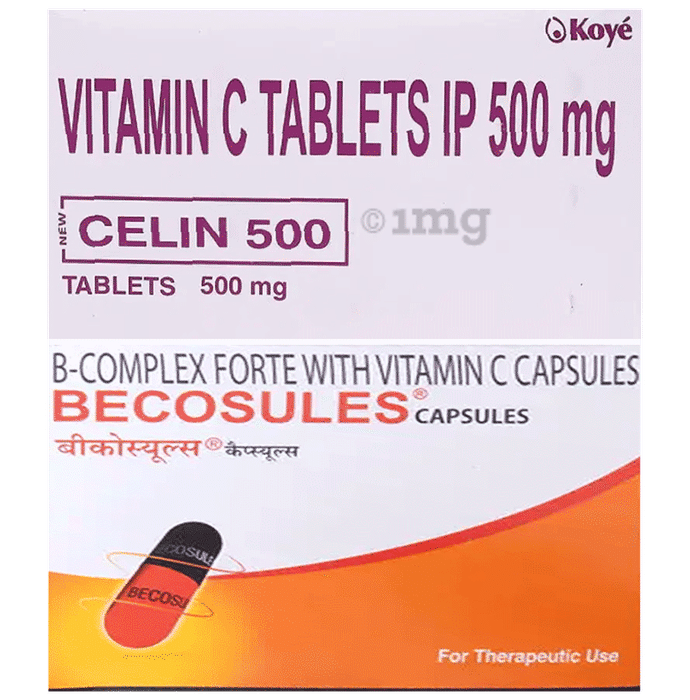 Combo Pack of Becosules Capsule (20) & New Celin 500 Tablet (25)