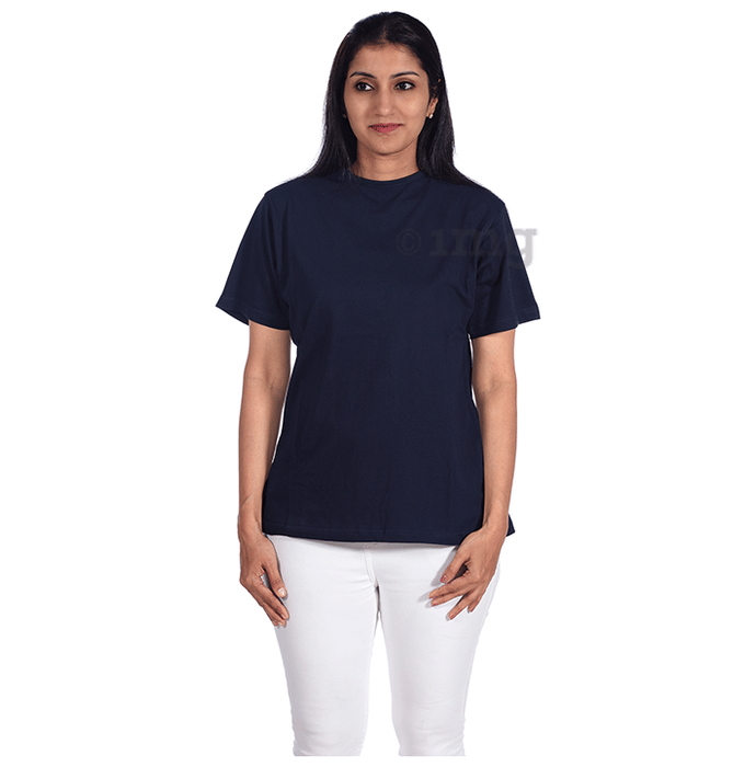 Liyell Full Back Open Velcro TShirt Medium Navy Blue Buy packet of 1.