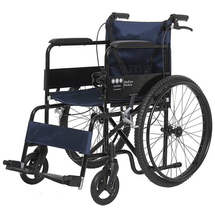 Antara Wheel Assist Pro Wheelchair Blue