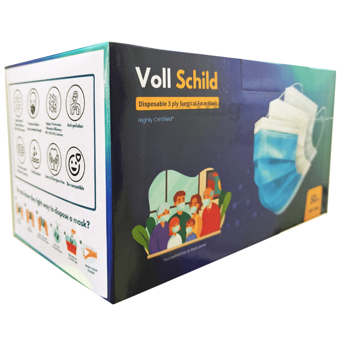 Voll Schild Disposable 3 Ply Surgical Face Mask
