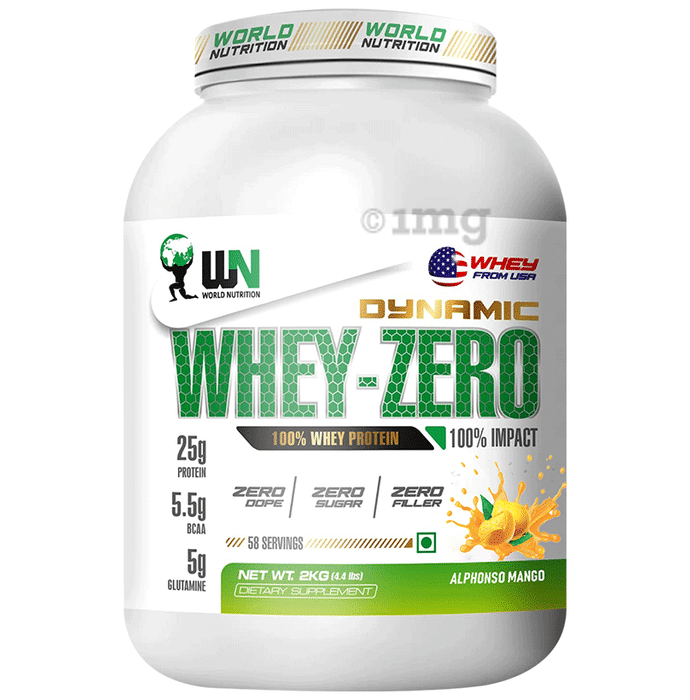 WN World Nutrition Dynamic Whey-Zero Powder Alphonso Mango